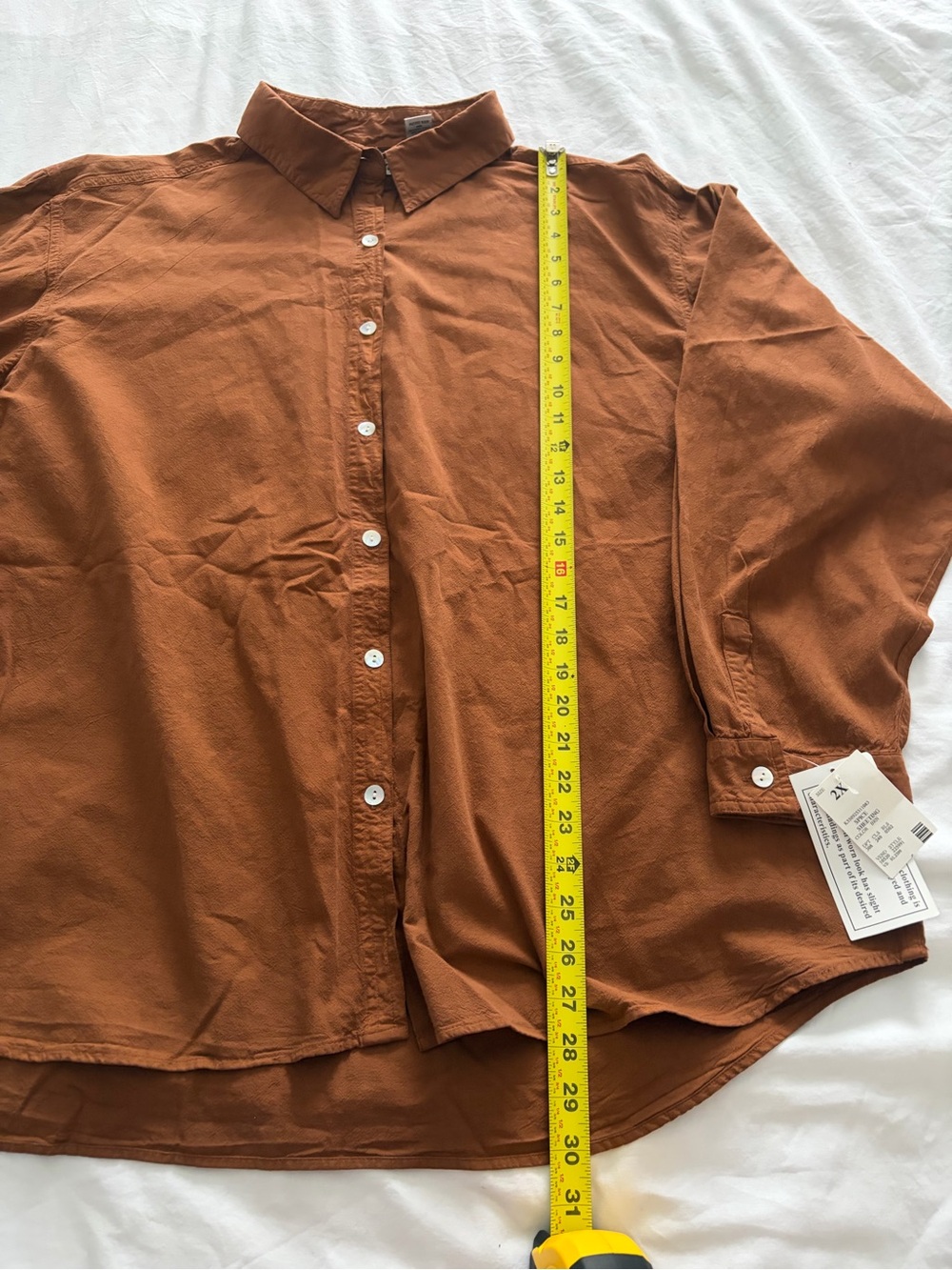 Maggie Barnes Terracotta Cotton Fall Cowgirl Plus Size 2X Button-Up Shirt NWT - Picture 5 of 10